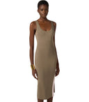 Elisabetta Franchi Beige Knitted Midi Dress