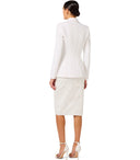 Einreihiger Blazer aus Elfenbein von Elisabetta Franchi