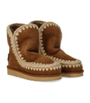 Mou Eskimo Cognac-Stiefel mit glitzerndem Logo