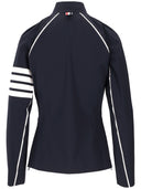 Thom Browne Compression Zip Up Jacket W/ 4 Bar In Polyamide Stretch Interlock