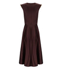 Elisabetta Franchi Brown Midi Jewel Dress