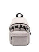 Zaino Palm Angels Spray Curved Logo Grigio Melange