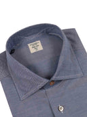 Mazzarelli Camicie Camicia en coton Oxford Blu Slim Fit