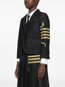 Thom Browne Snake Motif Denim Blazer