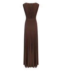Elisabetta Franchi Red Carpet Coffee Dress
