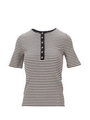 Anine Bing Alessia Tee Cream And Black Stripe