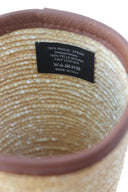 Vase Raphia Et Cuir La Rose