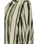 Mm Max Mara Falda Cream Green Shirt Dress