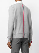 Thom Browne Crewneck Pullover W/ Center Back Rwb Stripe In Classic Loopback