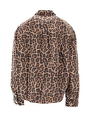 Anine Bing Paxton Shirt Black And Brown Leopard