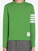 Thom Browne Long Sleeve Tee W/ Engineered 4 Bar In Sustainable Jersey