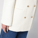 Anine Bing Ivory Double Breasted Jacket In Wool Blend