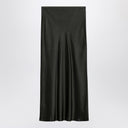 Anine Bing Barra de falda de seda verde oscuro