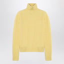 Roberto Collina Yellow Cashmere Blend Turtleneck Sweater