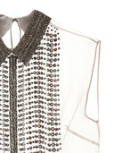 Alberta Ferretti Beaded Chiffon Top