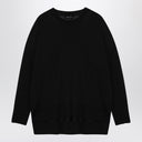 Roberto Collina Black Wool Crew Neck Sweater