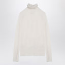 Roberto Collina Semi Transparent Milk Coloured Turtleneck Sweater