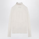 Roberto Collina Semi Transparent Milk Coloured Turtleneck Sweater