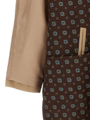 Moschino lång dike -kappa med mönstrade skär