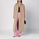 Moschino Beige reversibler Trenchcoat in Gabardine und Satin