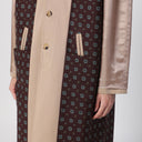 Moschino Beige reversibler Trenchcoat in Gabardine und Satin