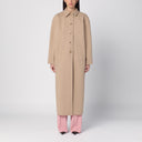 Moschino Beige reversibler Trenchcoat in Gabardine und Satin