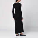 Roberto Collina Black Ribbed Wool Dress