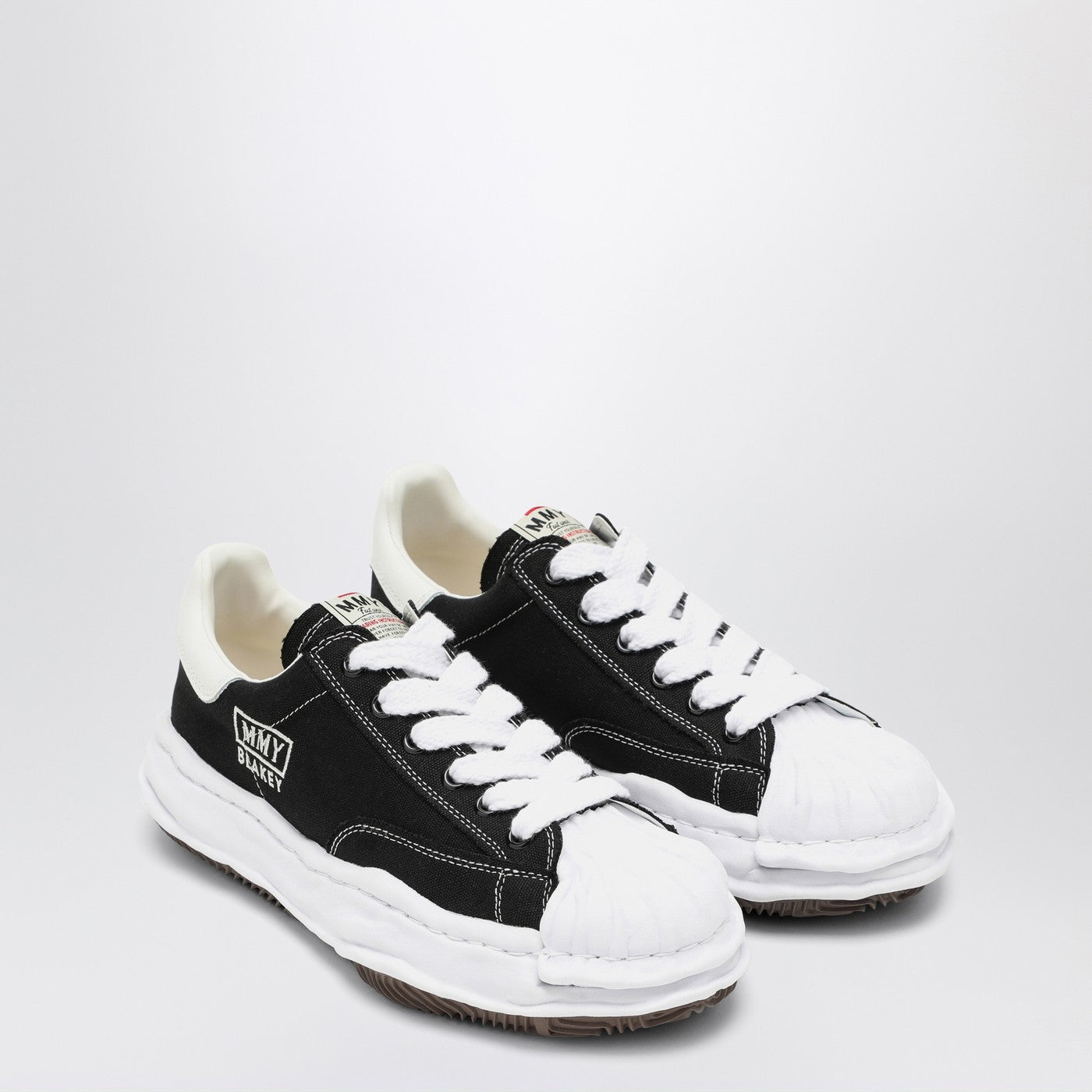 Maison Mihara Yasuhiro Black Canvas Blakey Low Top Sneakers | Balardi