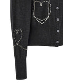 Mo5 Ch1 No Jeans Contrast Embroidery Cardigan