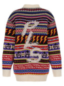Philosophy All Over Intarsia Cardigan