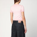 Diesel T Ele T Shirt In Powder Pink Stretch Cotton