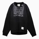 Maison Mihara Yasuhiro Black Cotton Sweatshirt With Double Neckline