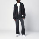 Maison Mihara Yasuhiro ciemnoszary kardigan w mieszance Mohaira