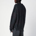 Maison Mihara Yasuhiro ciemnoszary kardigan w mieszance Mohaira