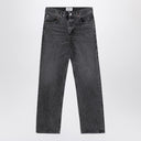 Agolde Valen Grey Washed Jeans In Regenerated Denim
