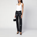 Agolde czarne faux skórzane spodnie