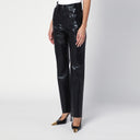 Agolde czarne faux skórzane spodnie