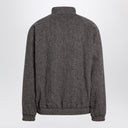 Auralee Khaki Wool Blend Bomber Jacket