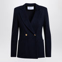 Harris Wharf London Double Breasted Jacket With Vichy Pattern In Wool Blend