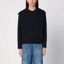 Roberto Collina Navy Blue Jumper In Wool Blend