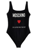 Moschino 'In Love We Confied' One Piece Swimsuit