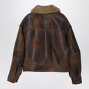 Acne Studios Brown Leather Shearling Jacket