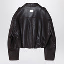 Acne Studios Brown Leather Over Bomber Jacket