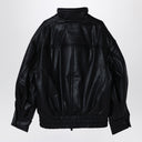 Acne Studios Black Faux Leather Bomber Jacket