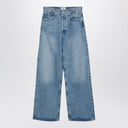 Agolde Light Blue Straight Boyfriend Jeans In Denim
