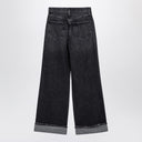 Agolde Dame Dark Grey Wide Ribbed Denim Jeans