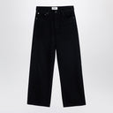 Agolde Wide Black Jeans In Organic Denim