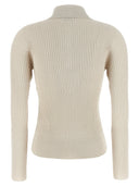 Peserico lurex żebrowana koszula polo