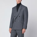 Lardini Grey Wool Double Breasted Jacket