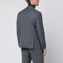 Lardini Grey Wool Double Breasted Jacket